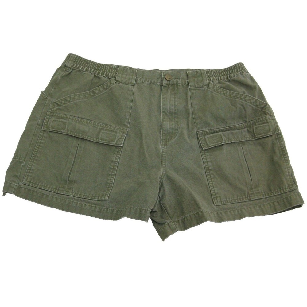 Cabela's Brown Cargo Shorts Womens Size 40 Hiking 6 Pockets Zipper Fly Cotton